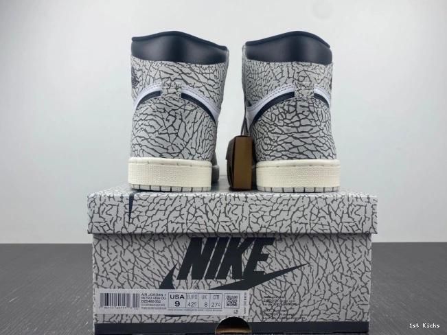 1st Kicks Shoes White Jordan OG 1 DZ5485-052 Air Cement High 0717